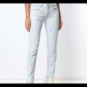 Rag&Bone Dre Capri splatter paint denim